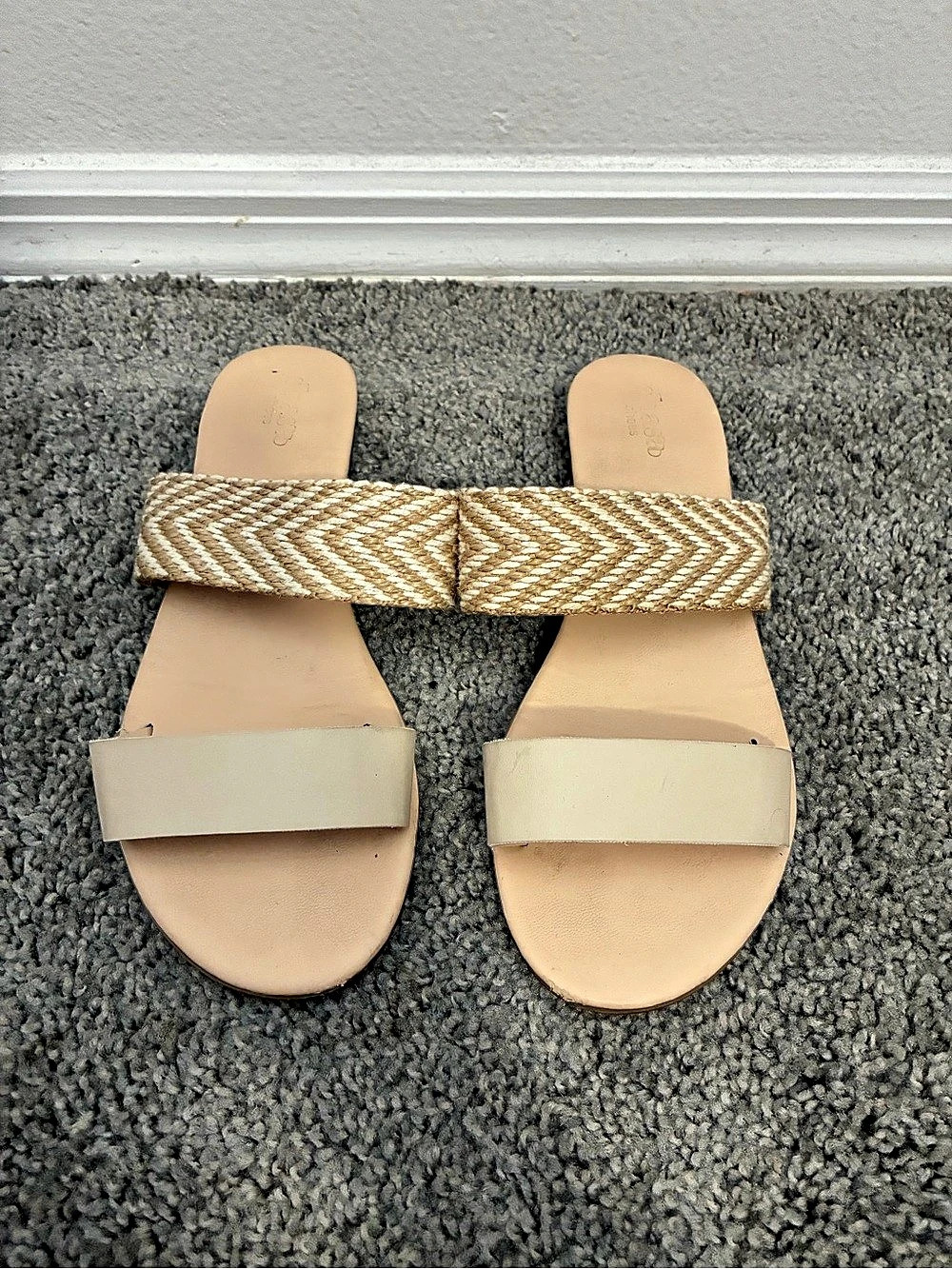 Shasab Strap Sandals Tan & White EU 24 US 6